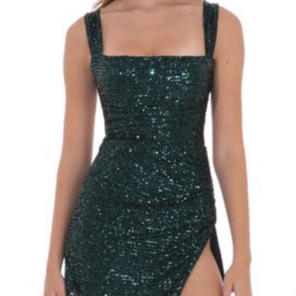 Green sparkly dress - Picture 2 of 3